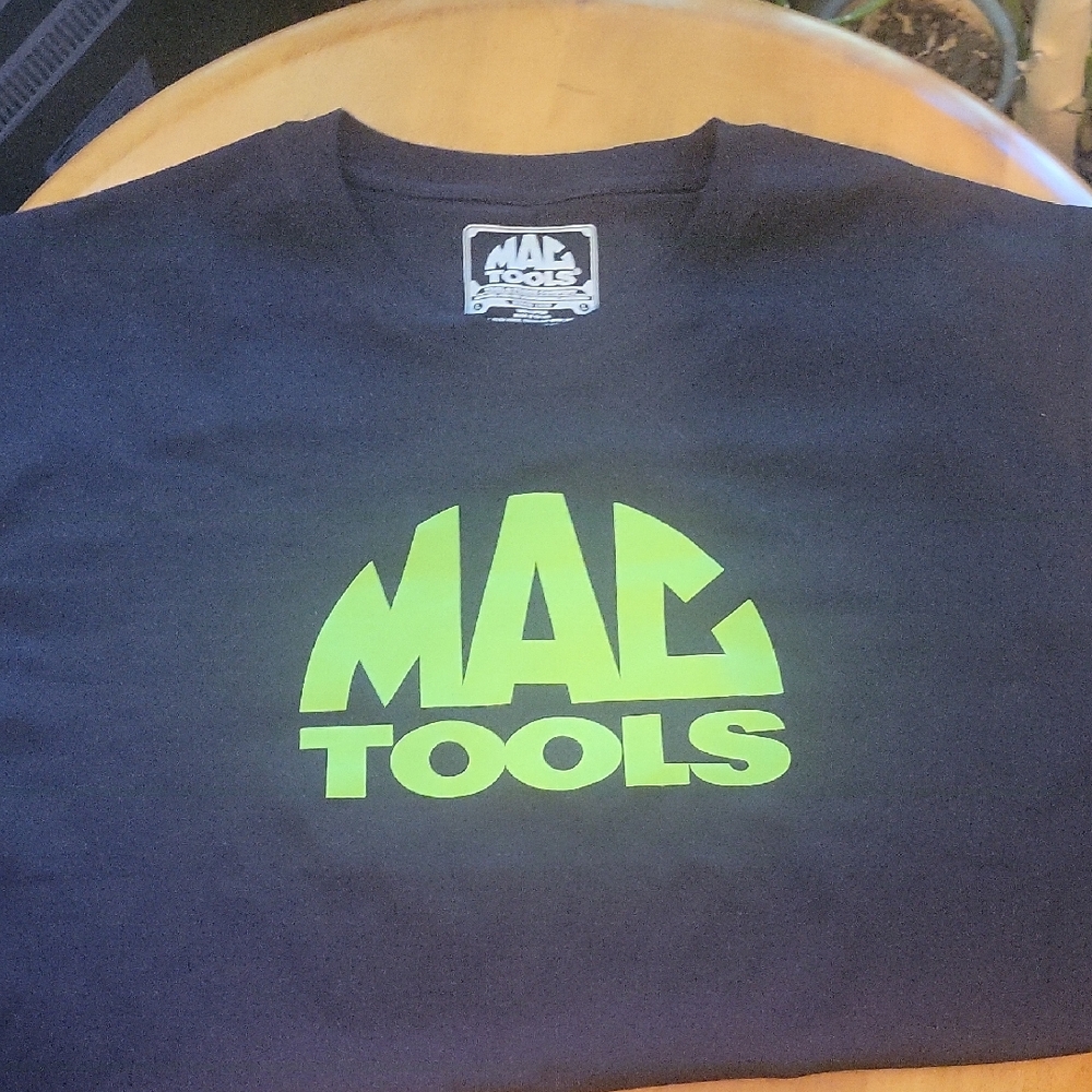 MAC Tools Black T-Shirt with Neon Green Logo